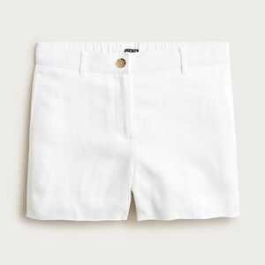 J Crew 3" Harbor short in linen- White